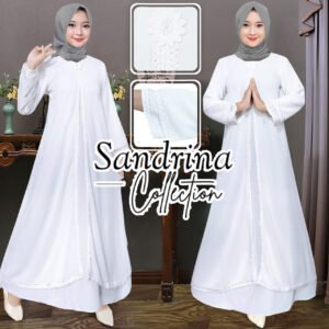 Dress Putih Muslim Panjang