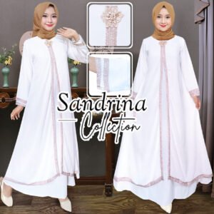 Dress Muslim Putih Krem